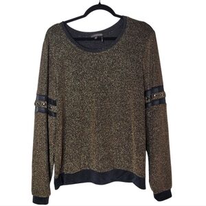 Jane & John Gold Womens Metallic Gold Sweater Women’s Size XL
